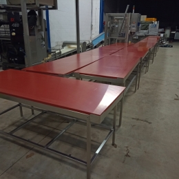 S/S tables with NEW ertalon top