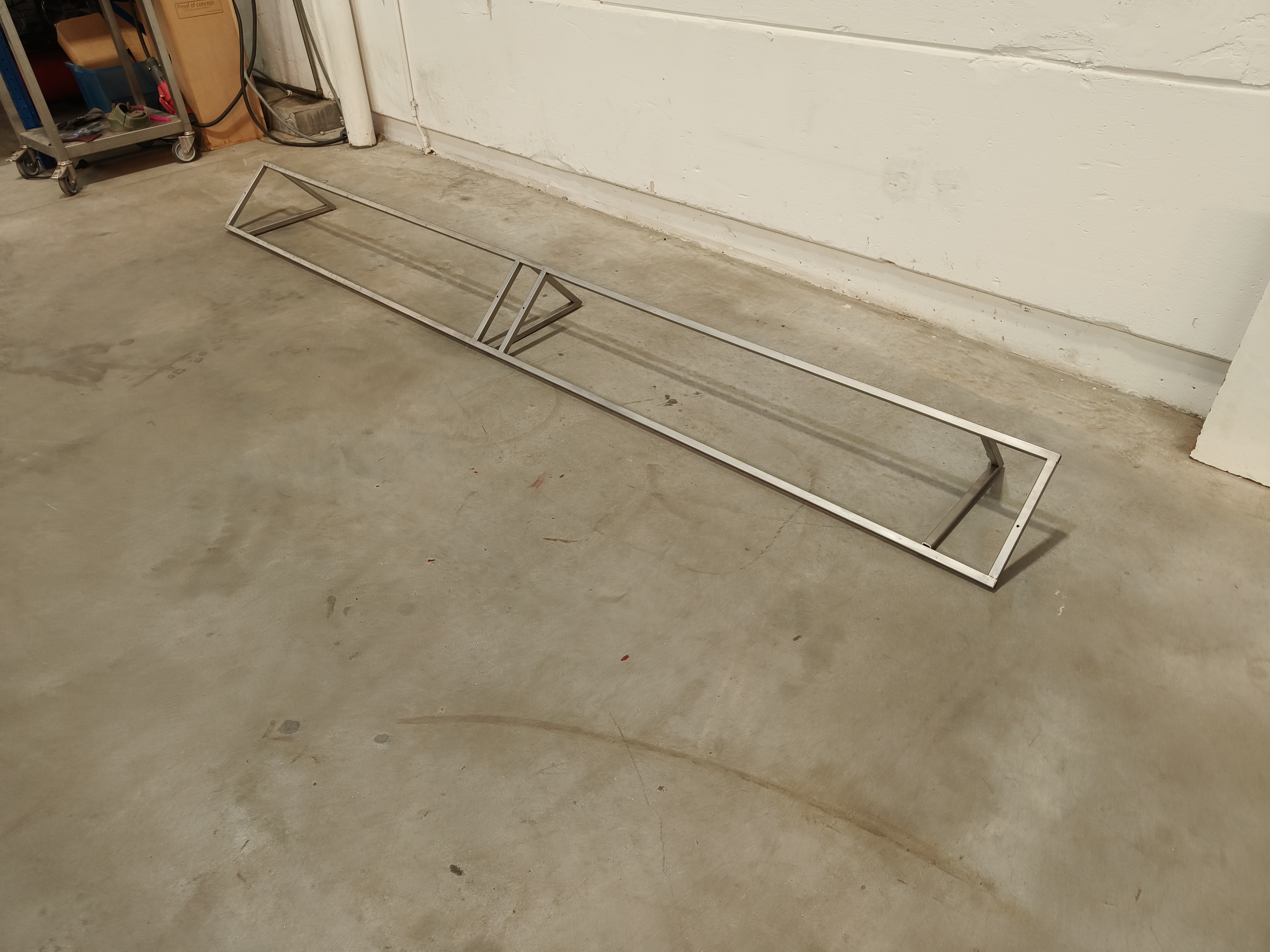 Stainless steel wall rack - 3 meters For sale used second hand 2nd hand ...