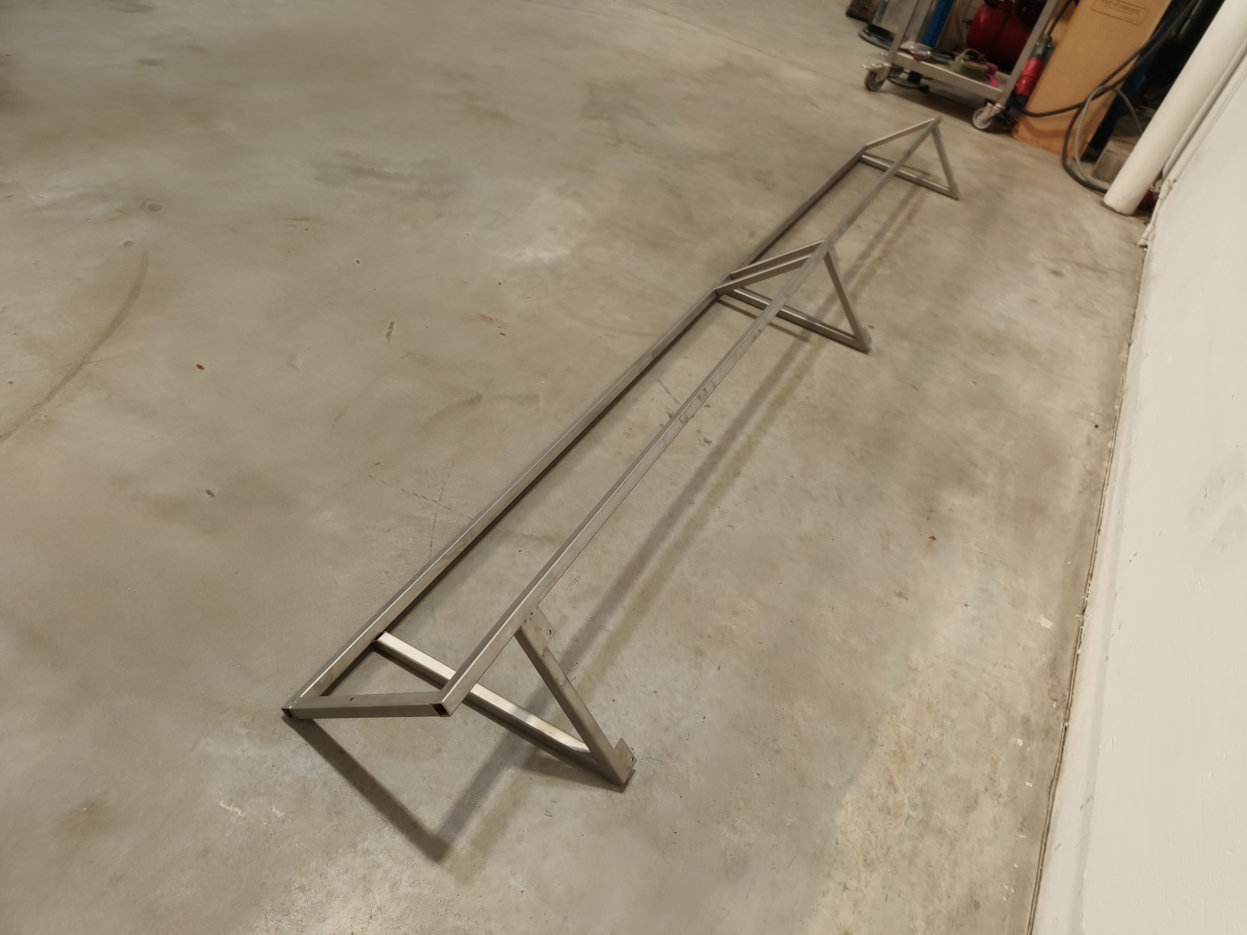 Stainless steel wall rack - 3 meters For sale used second hand 2nd hand ...