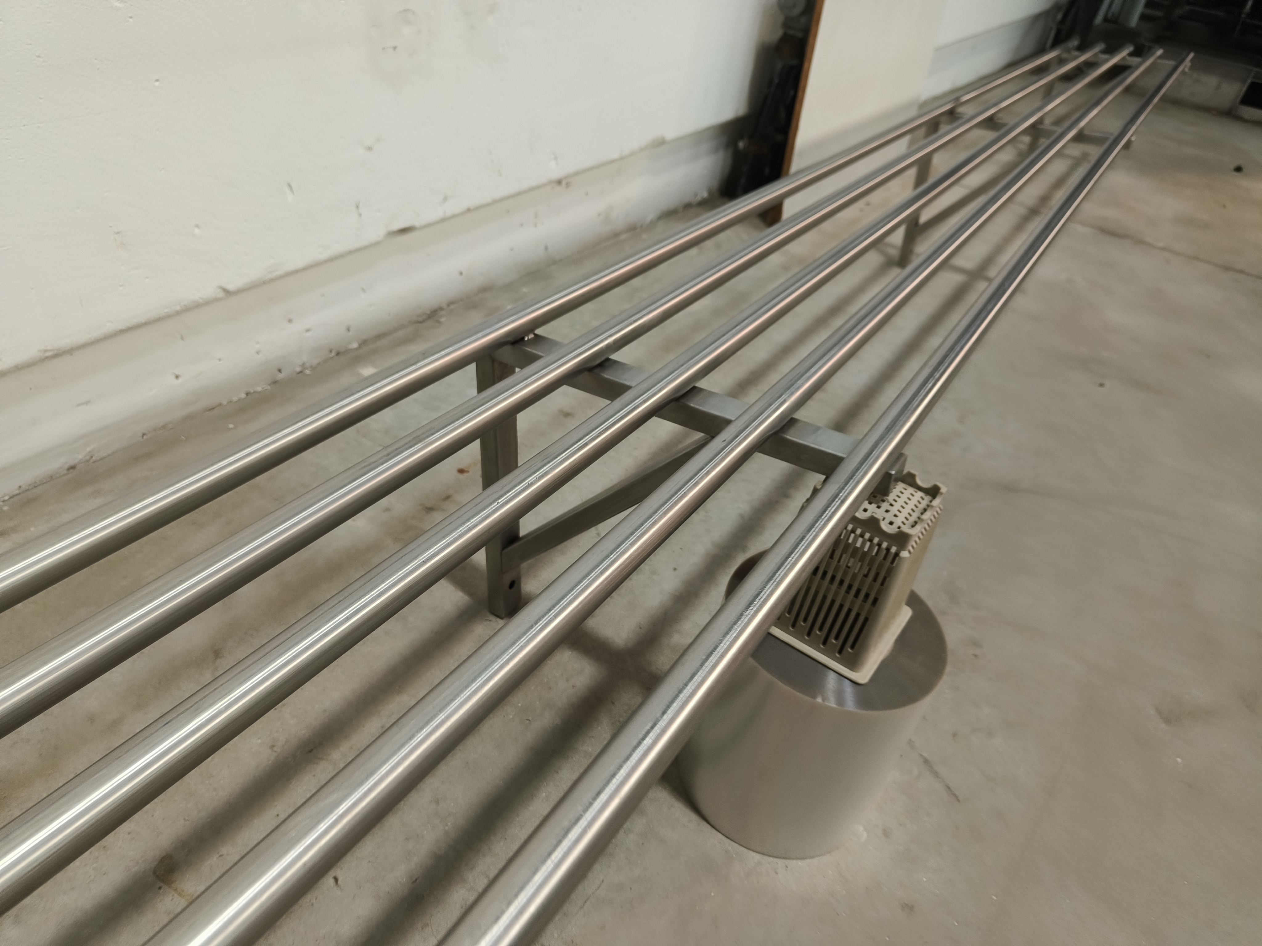 Stainless steel wall rack - 5 meters For sale used second hand 2nd hand ...