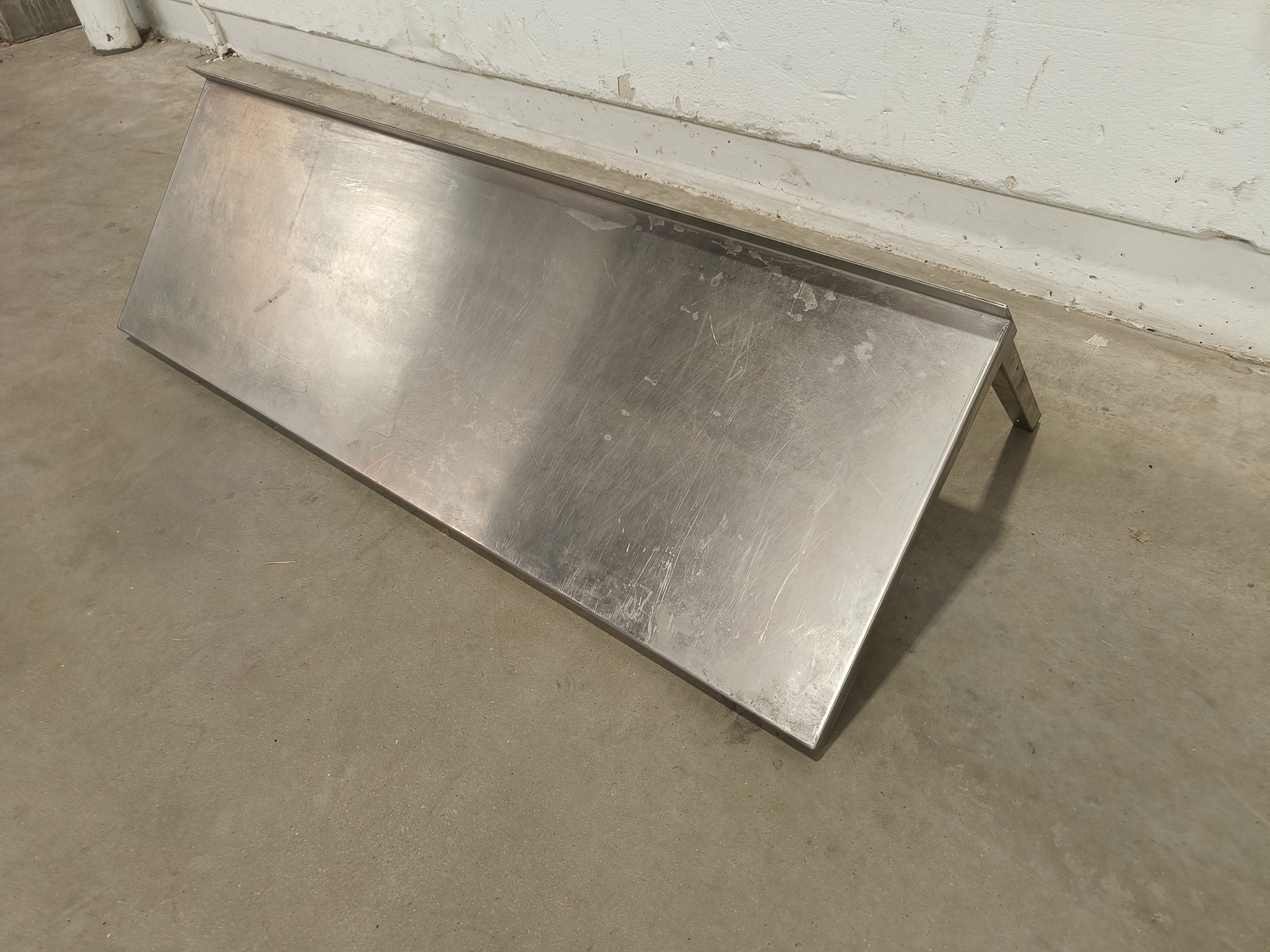 Stainless steel wall shelf - 100x40 cm For sale used second hand 2nd ...